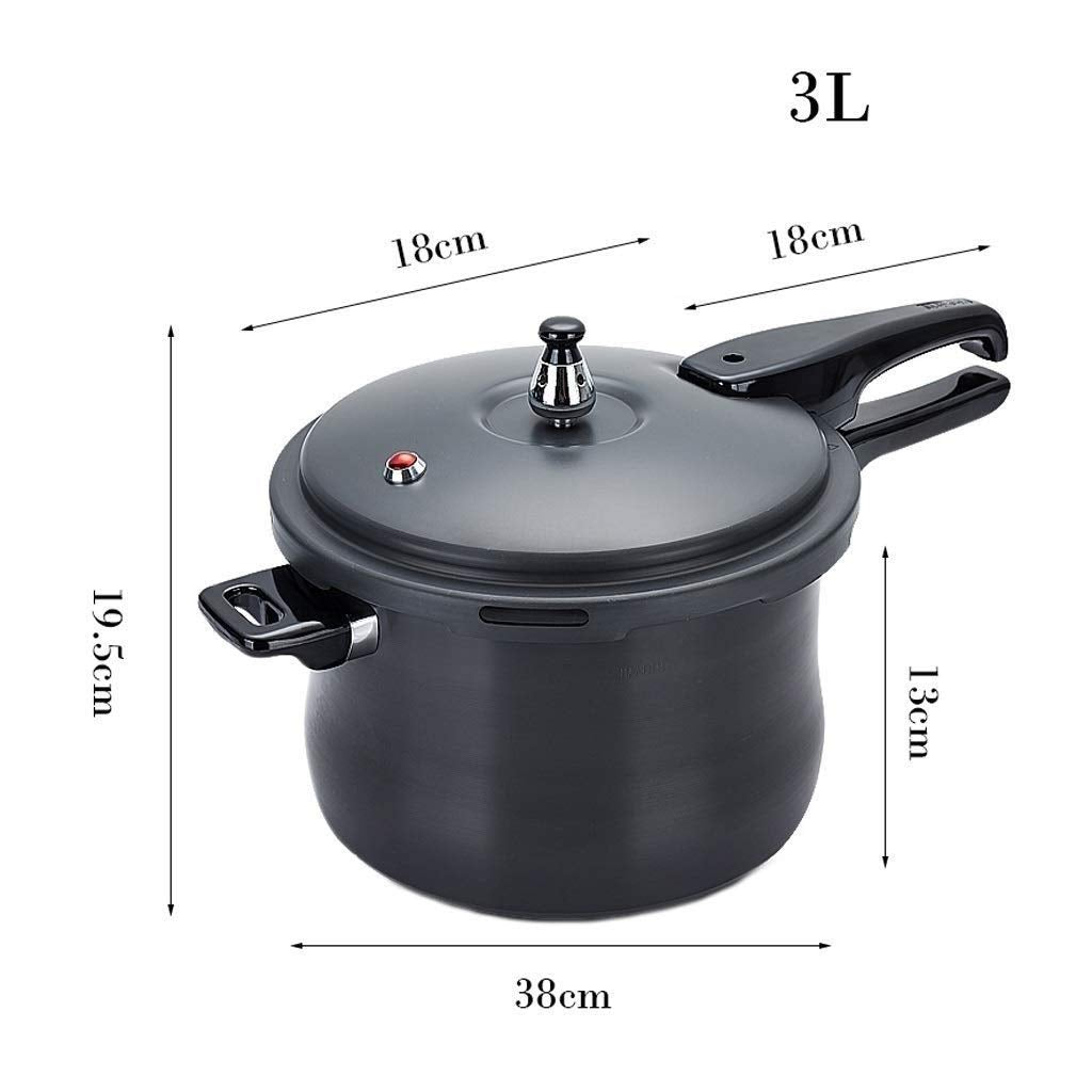 Stainless Steel Dishwasher Safe Cadmium Free Pressure Cooker Black 3L T577937