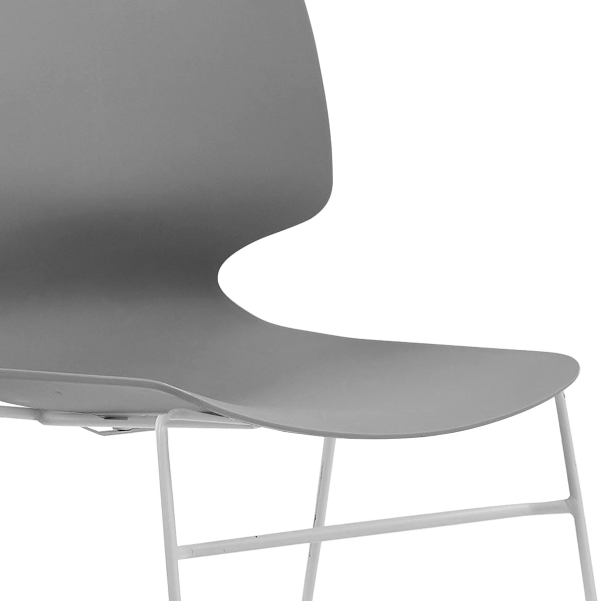 Grey Polypropylene Steel Office Chair Set of 4 Z201709