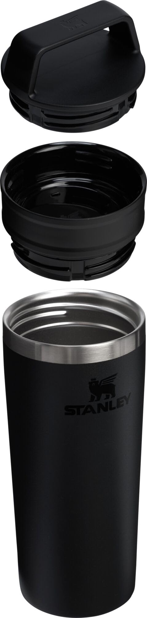 16 oz Black Travel Mug J377