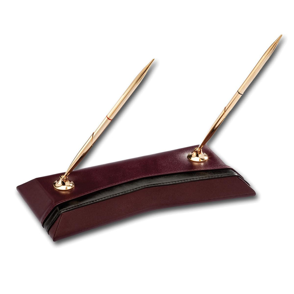 Burgundy Leather 8-Piece Desk Set Q26507