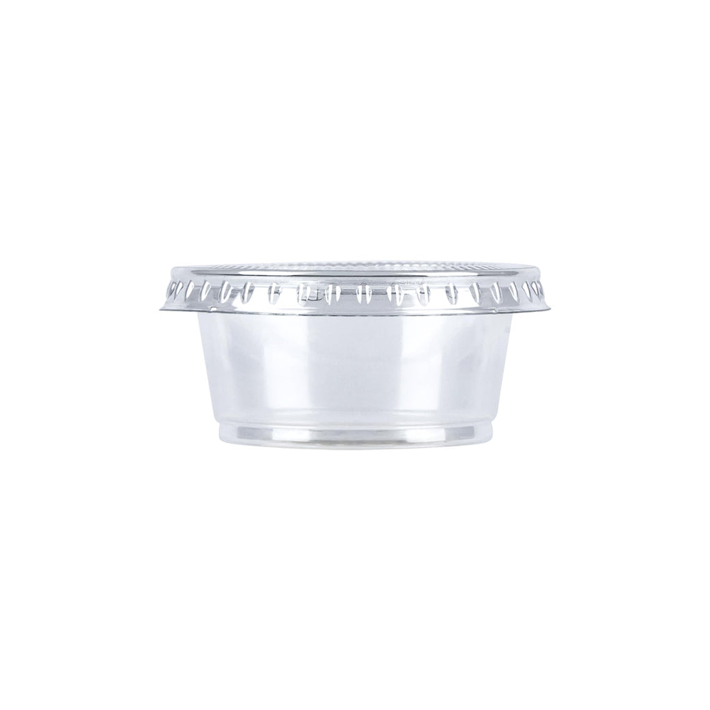 2oz 50 Count BPA Free Disposable Plastic To-Go Cups and Lids I219999