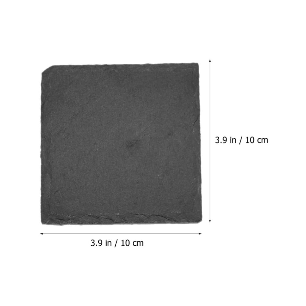 Black Natural Stone Coasters Set Q9439