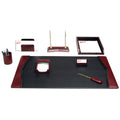Burgundy Leather 8-Piece Desk Set Q26507