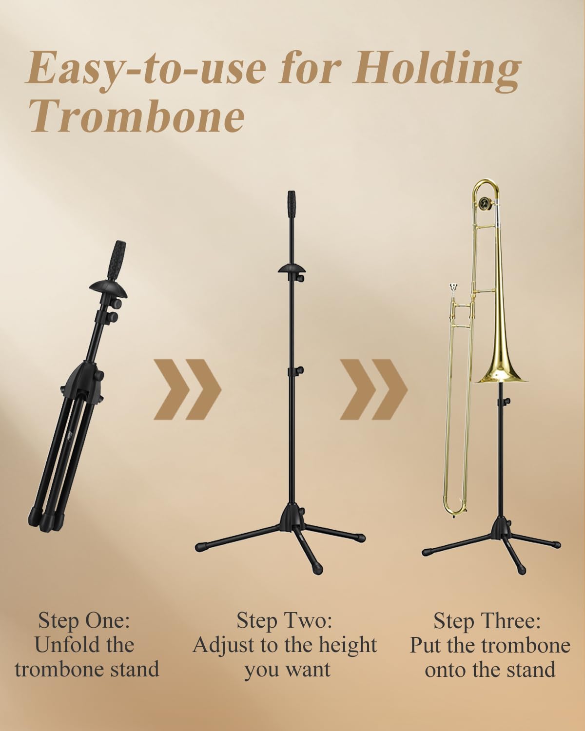 Adjustable Tenor Bass Trombone Stand with Bag Q8358