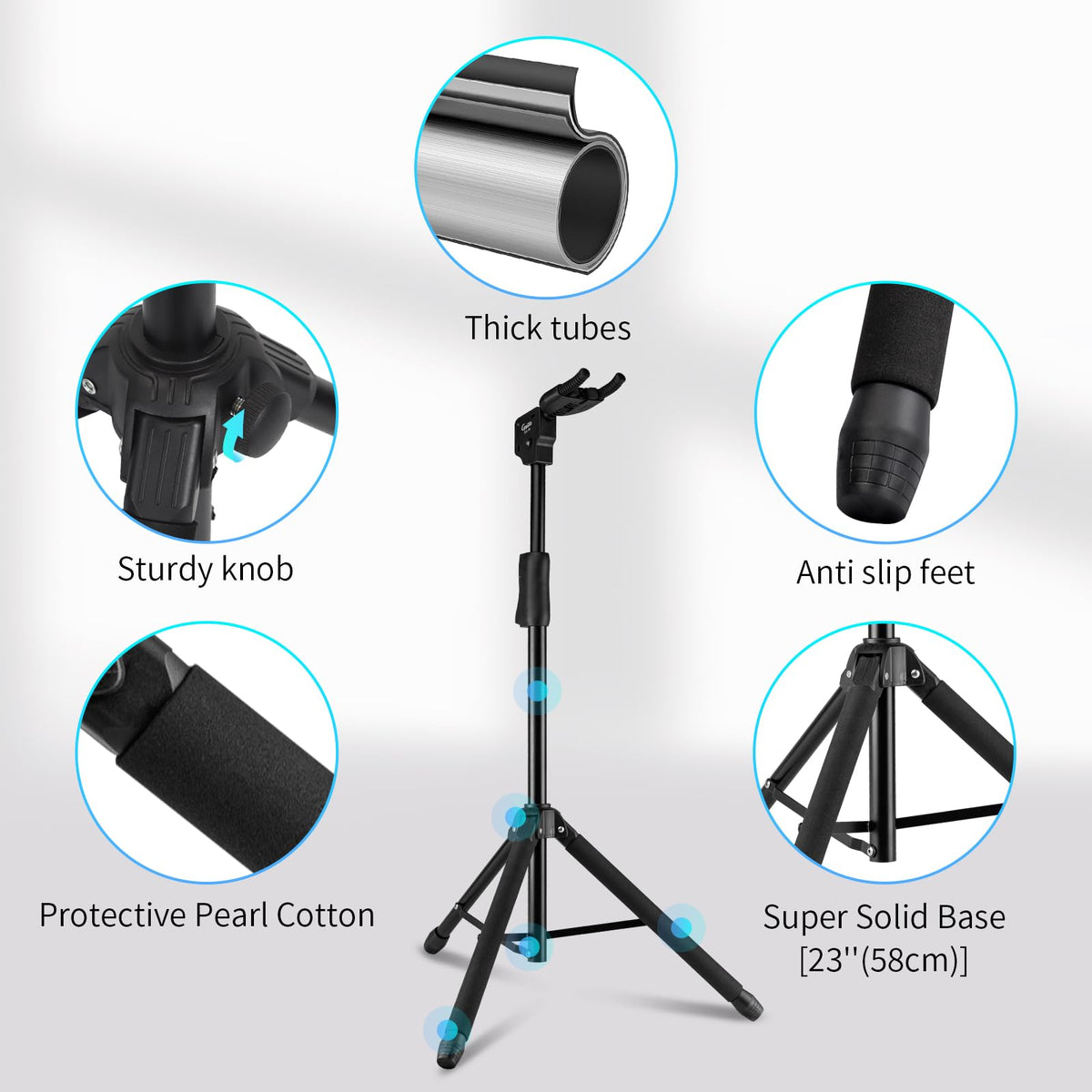 Heavy Duty Adjustable Foldable Guitar Stand H3917