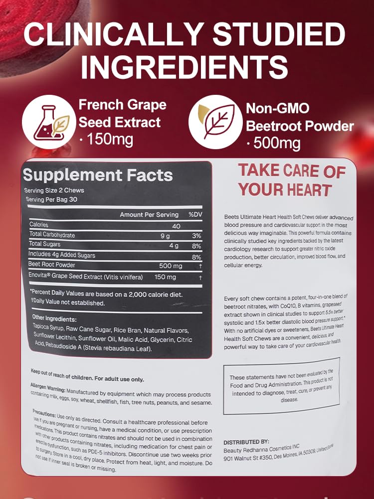 Beet Root Powder Energy Supplement, 60 Count Z496557
