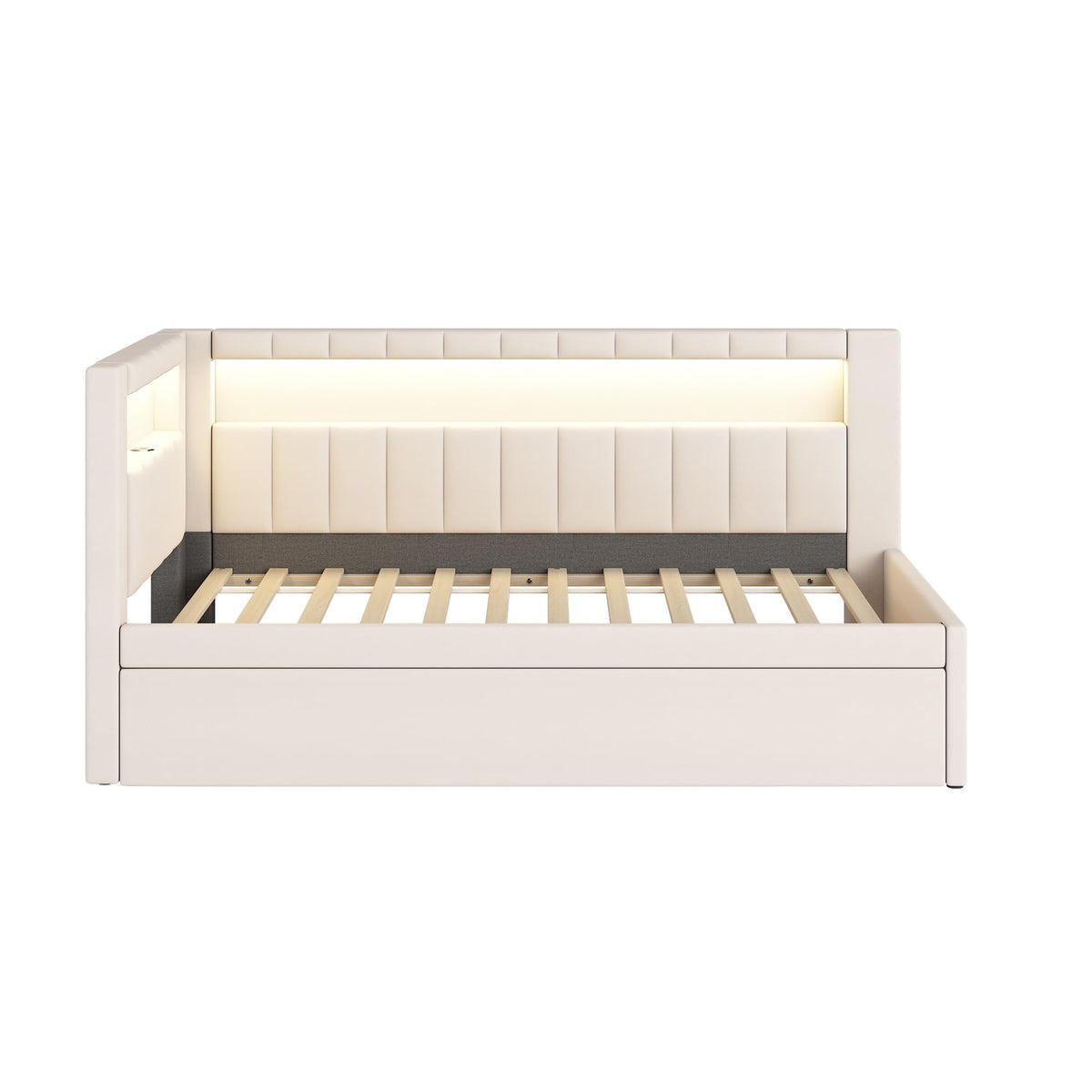 White Twin Size Daybed with Trundle X3466