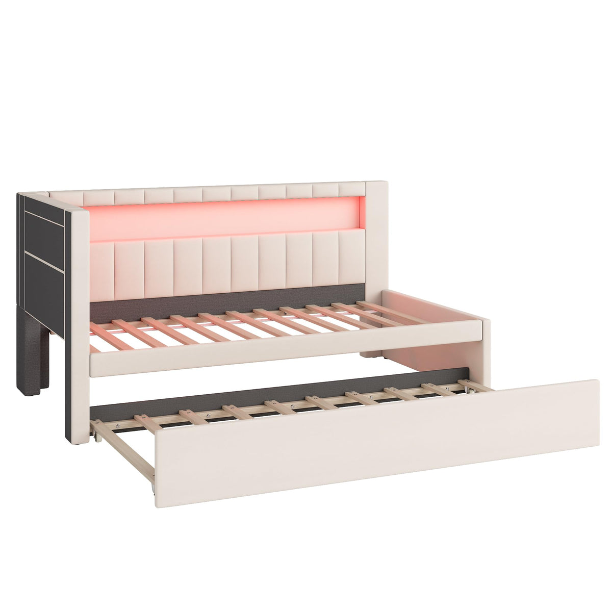 White Twin Size Daybed with Trundle X3466