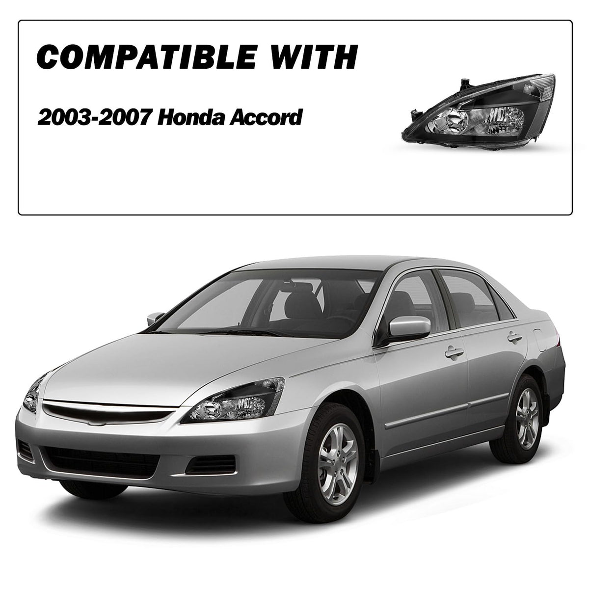 2003-2007 Honda Accord Halogen Headlight Assembly Z855