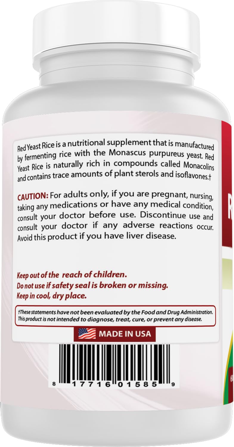 Red Yeast Rice 1200 Mg 60 Tablets S26607
