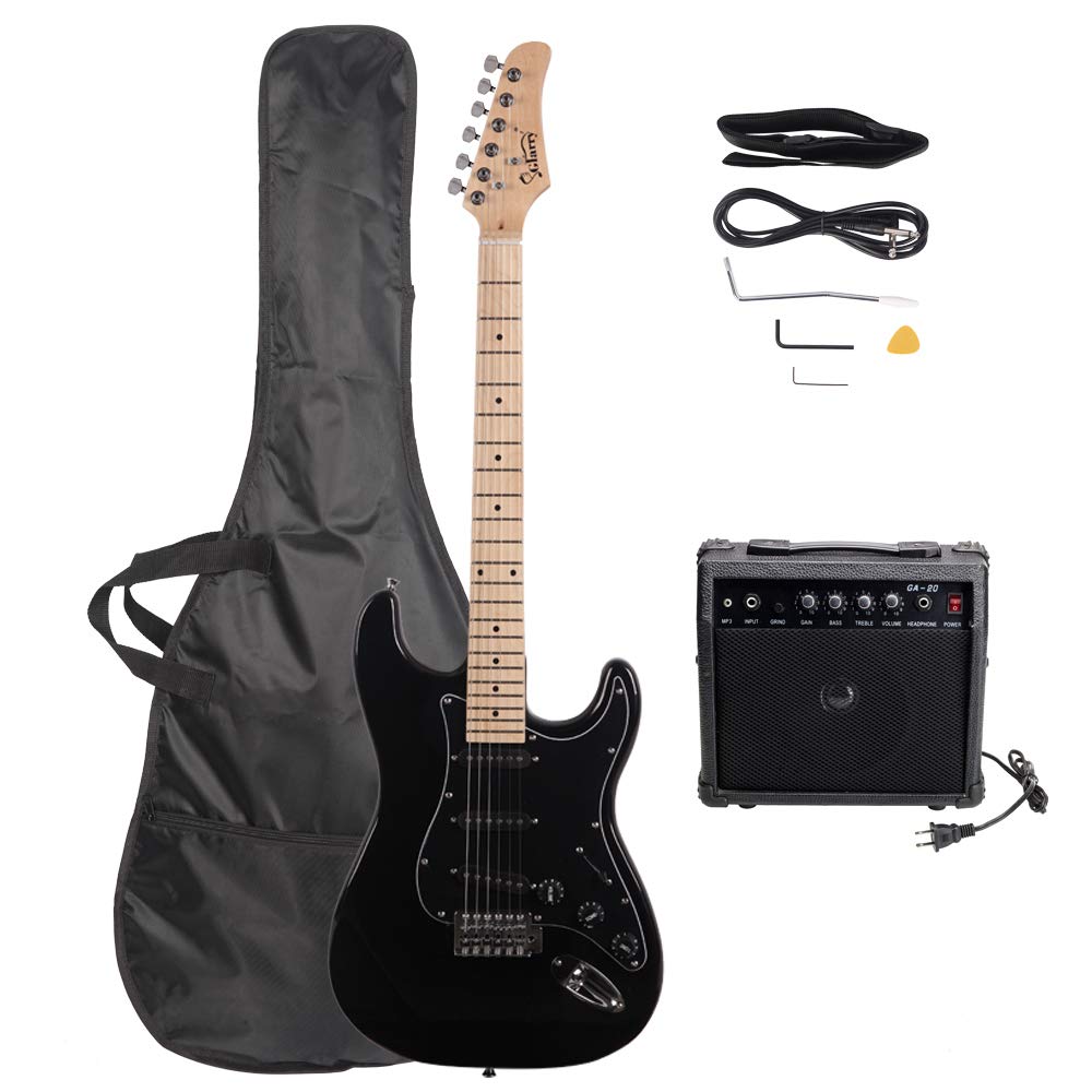 Full Size Electric Guitar with 20W Amp and Bag M3923