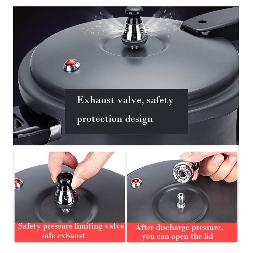 Stainless Steel Dishwasher Safe Cadmium Free Pressure Cooker Black 3L T577937