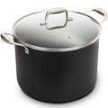16QT Nonstick Ceramic Stock Pot with Tempered Glass Lid Y5118