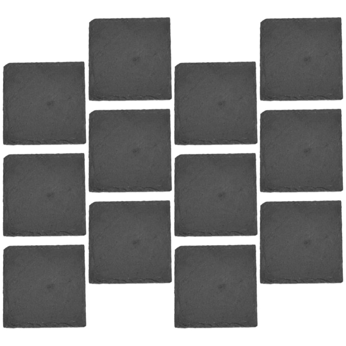 Black Natural Stone Coasters Set Q9439