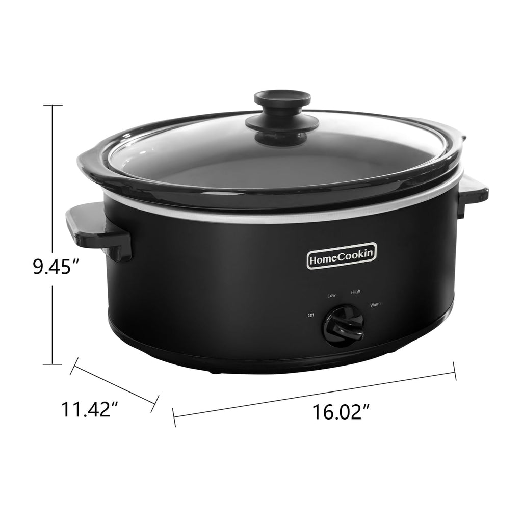 7 Quart Oval Manual Slow Cooker with 3 Cooking Settings X56614