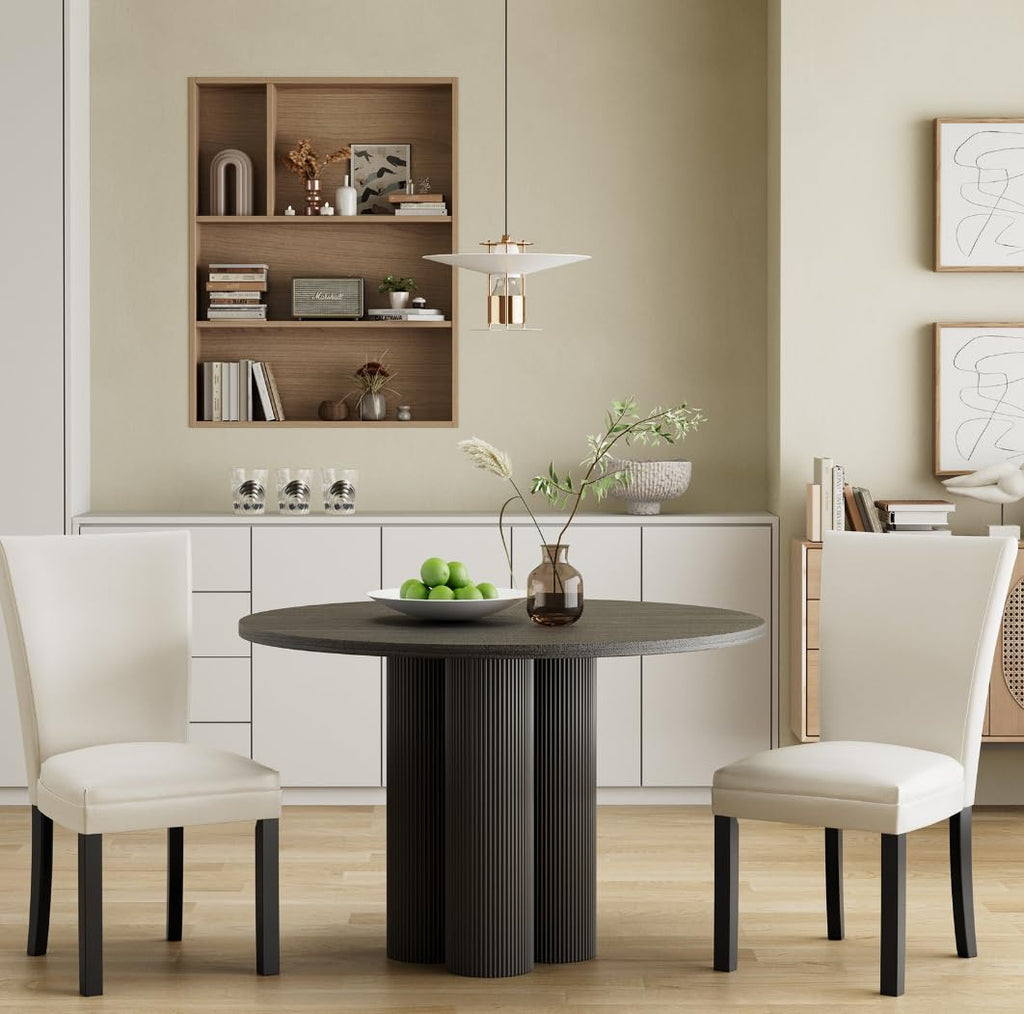 Faux Leather Upholstered Dining Chairs Set of 2 K271267