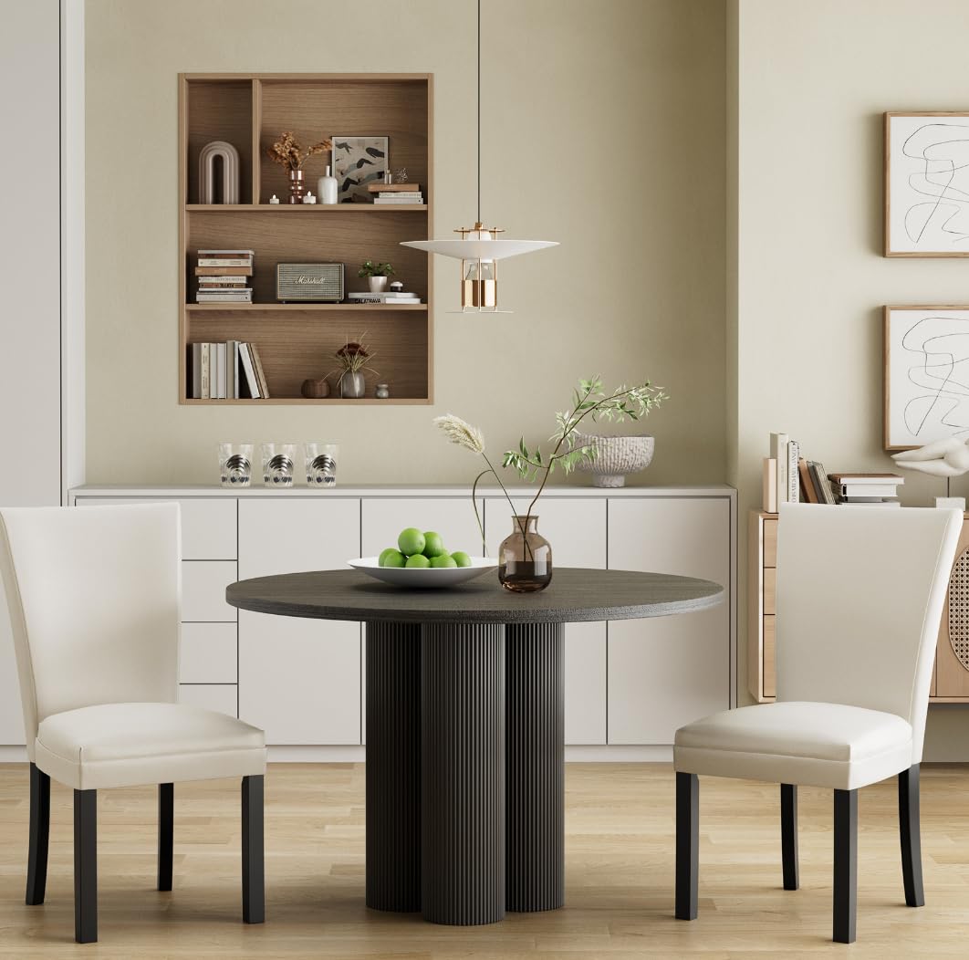 Faux Leather Upholstered Dining Chairs Set of 2 K271267