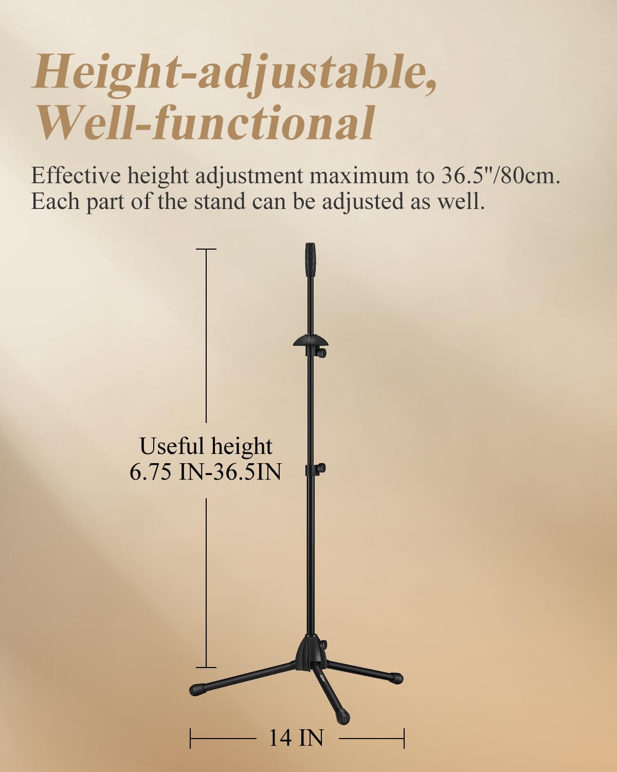 Adjustable Tenor Bass Trombone Stand with Bag Q8358