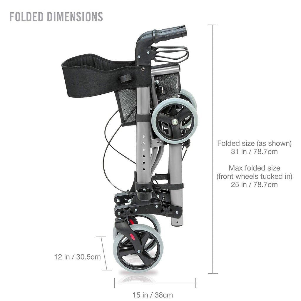 Adjustable Rollator with Seat and Backrest F695