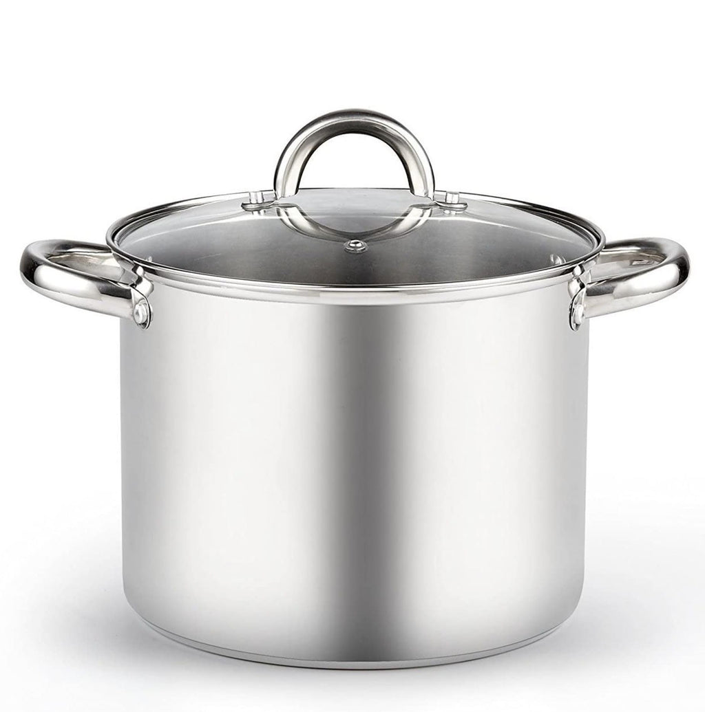 8 Quart Stainless Steel Stock Pot with Lid H457742