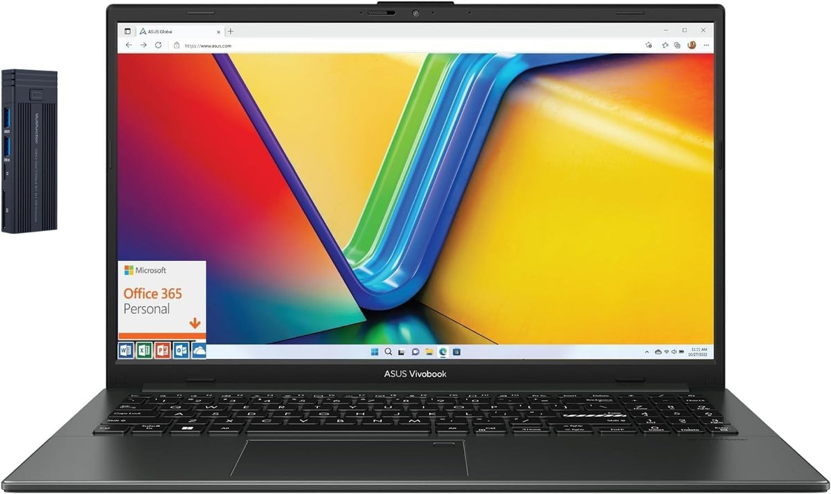 15.6" FHD Laptop Intel i3 8GB RAM 128GB Storage Windows 11 Black Q896877
