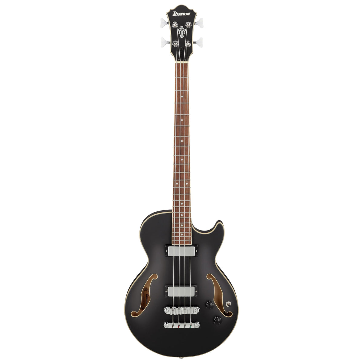 Black Flat Semi-hollow Bass Guitar Y399