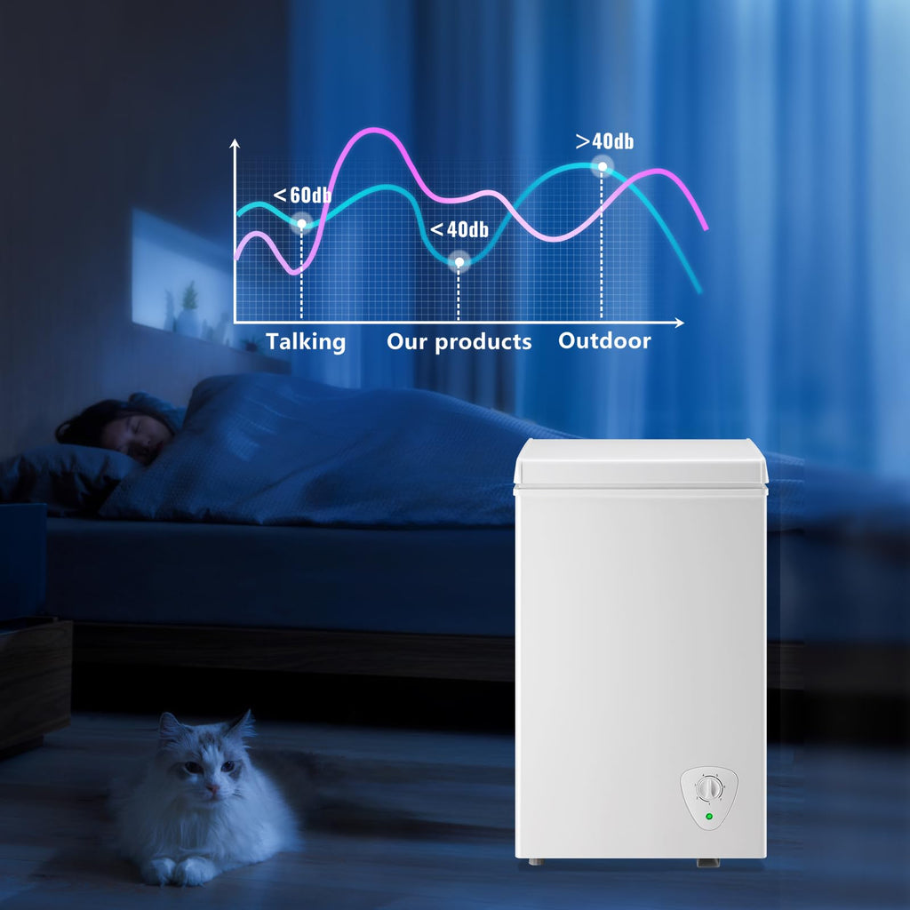 2.2 Cu. Ft. White Chest Freezer with Removable Basket B581