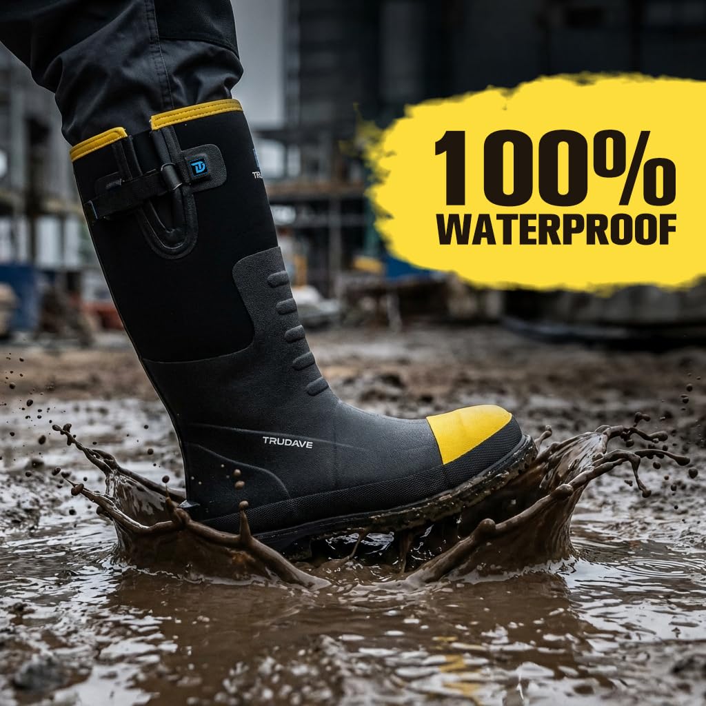 Steel Toe Waterproof Rubber Work Boots A32009