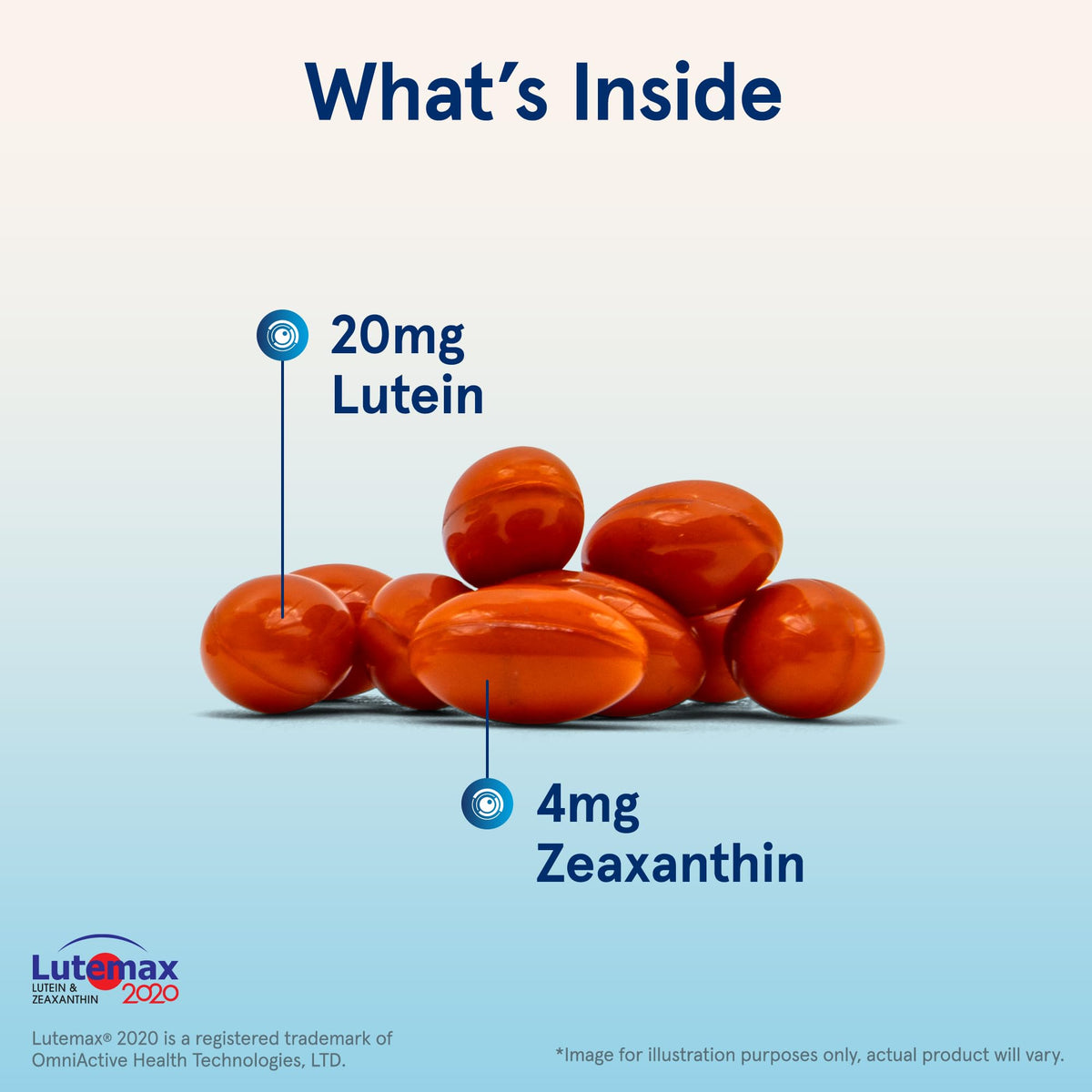 Lutein 20 mg with Zeaxanthin 120 Softgels C319538