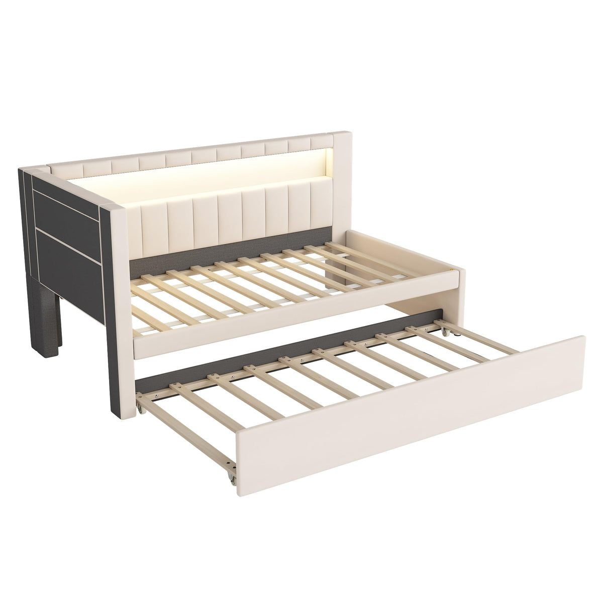 White Twin Size Daybed with Trundle X3466