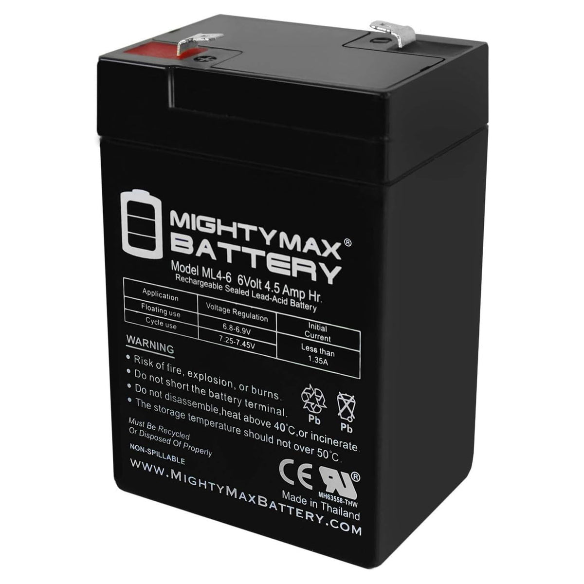 6V 4.5AH SLA Replacement Battery L332623