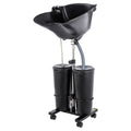 Portable Shampoo Bowl with Electric Pump, 2 Water Buckets, Height Adjustable L6565