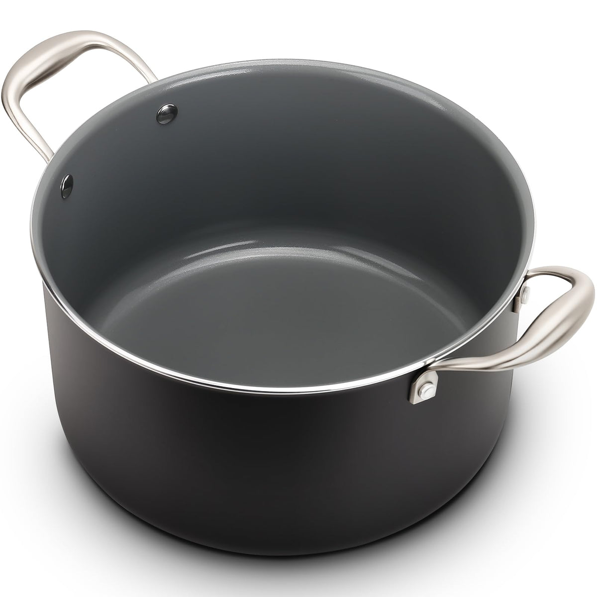 16QT Nonstick Ceramic Stock Pot with Tempered Glass Lid Y5118