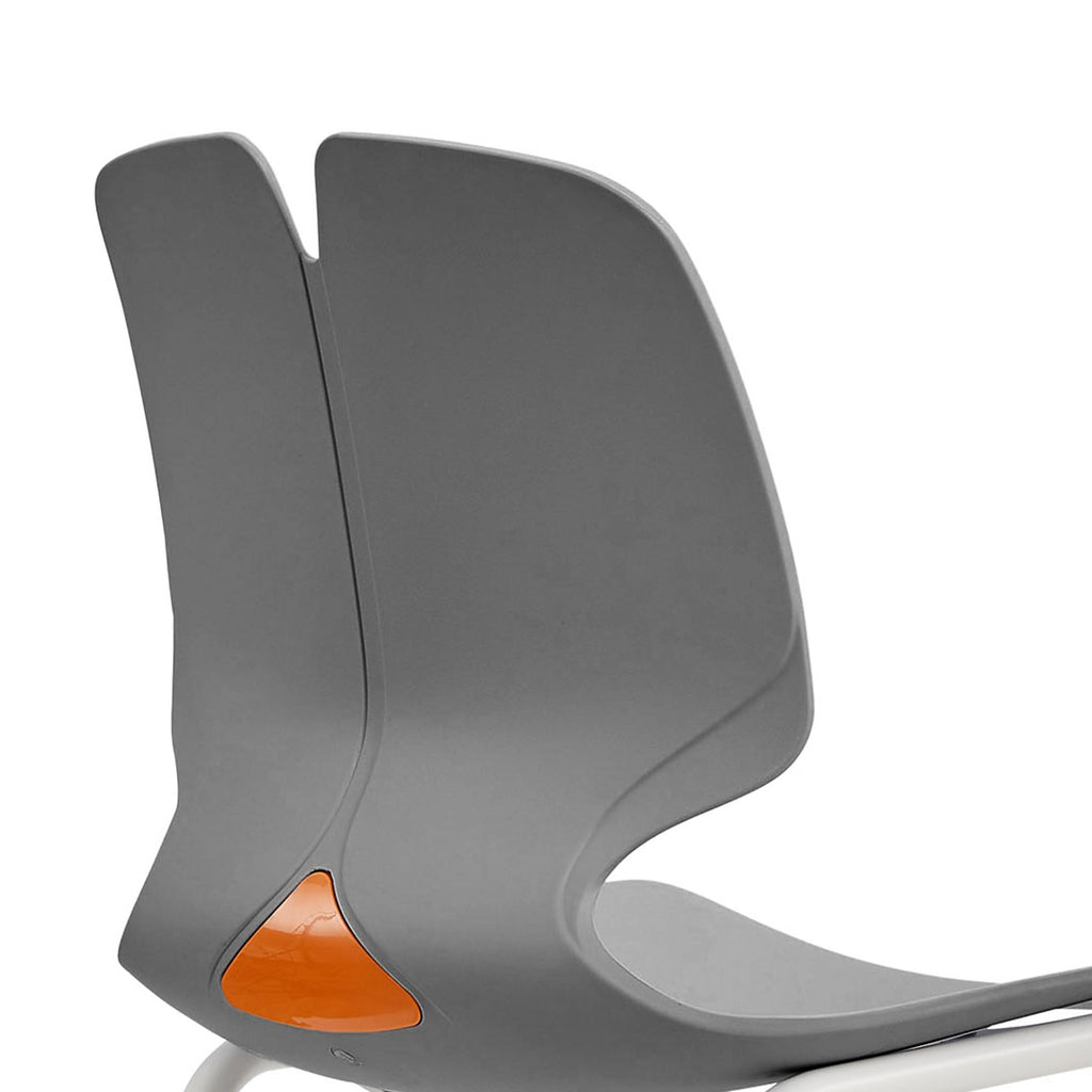 Grey Polypropylene Steel Office Chair Set of 4 Z201709