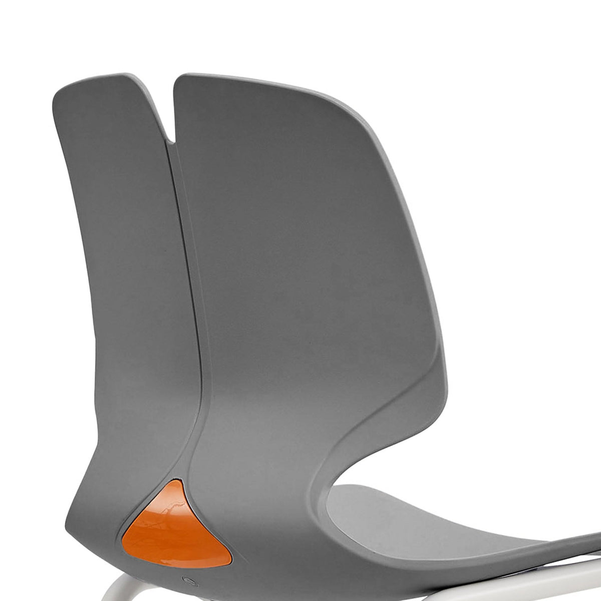 Grey Polypropylene Steel Office Chair Set of 4 Z201709