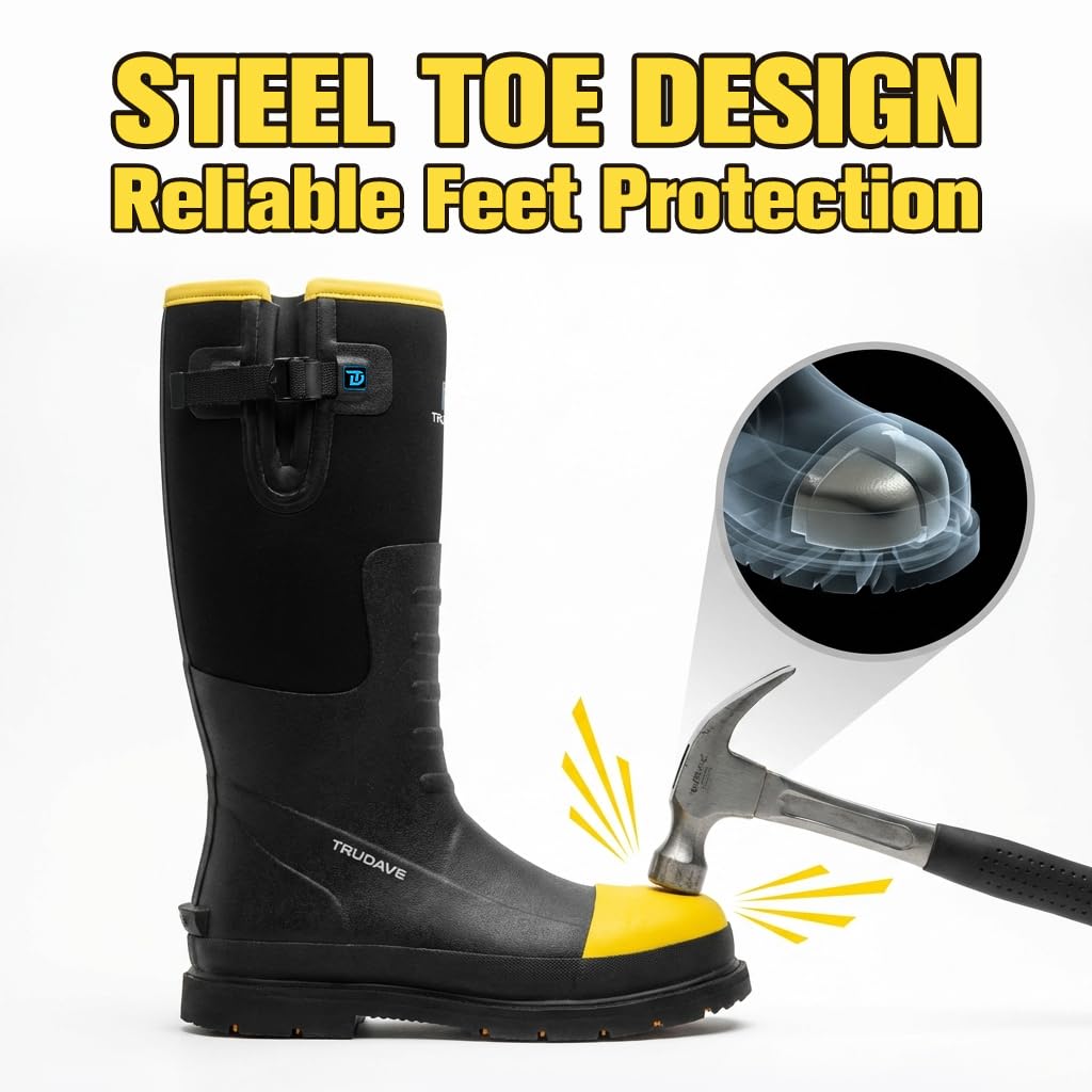 Steel Toe Waterproof Rubber Work Boots A32009