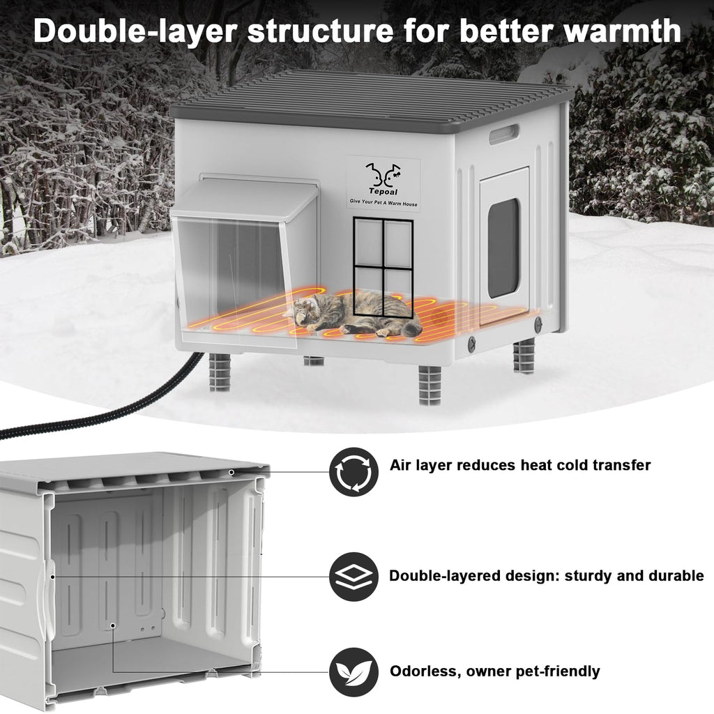 Heated Insulated Cat House X591069
