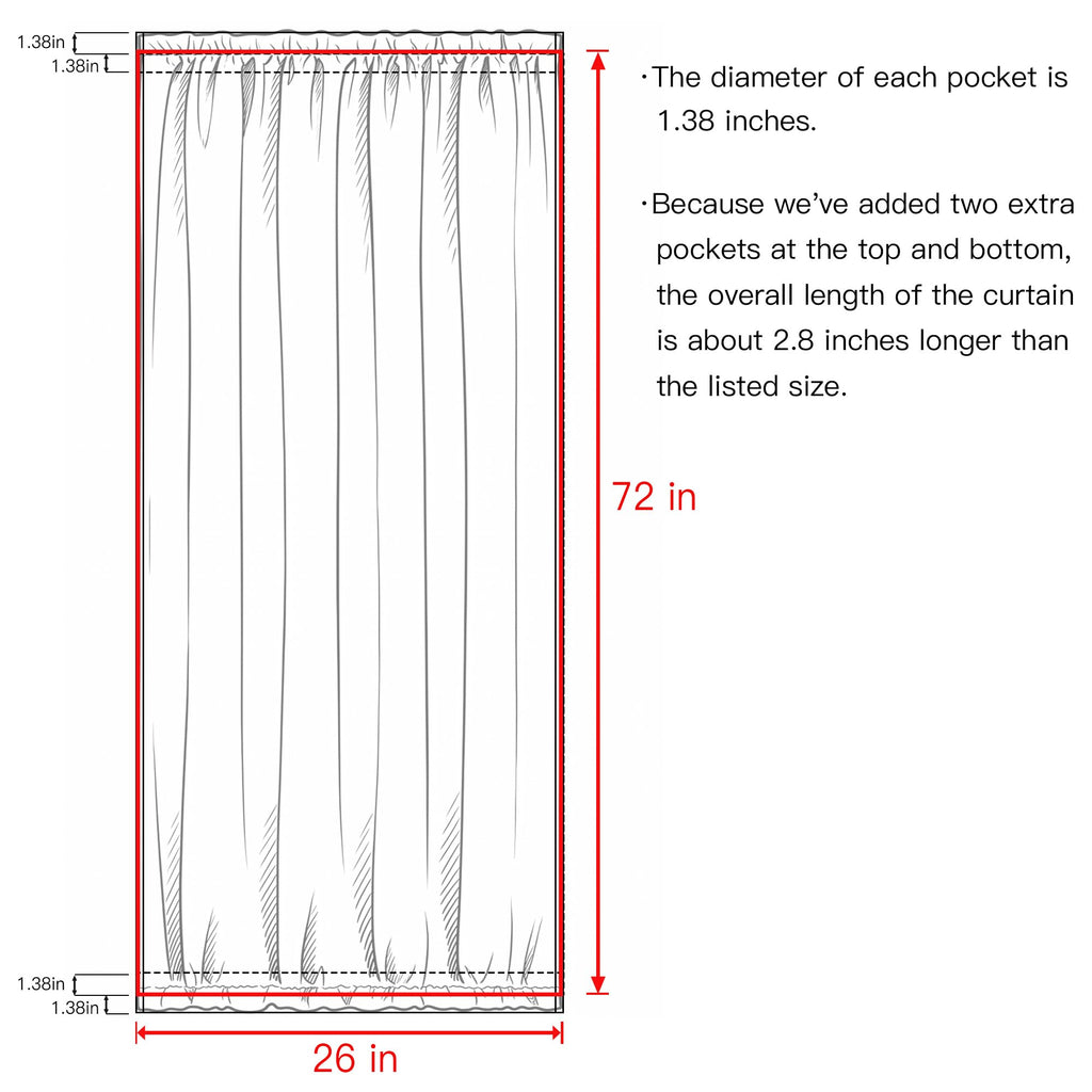 100% Blackout French Door Curtain R972986