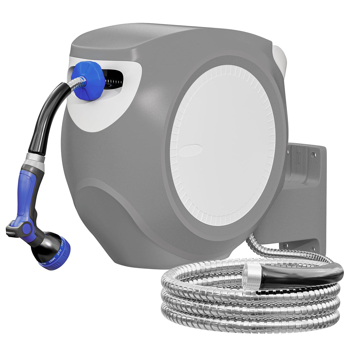 100 FT Stainless Steel Garden Hose Reel J783018