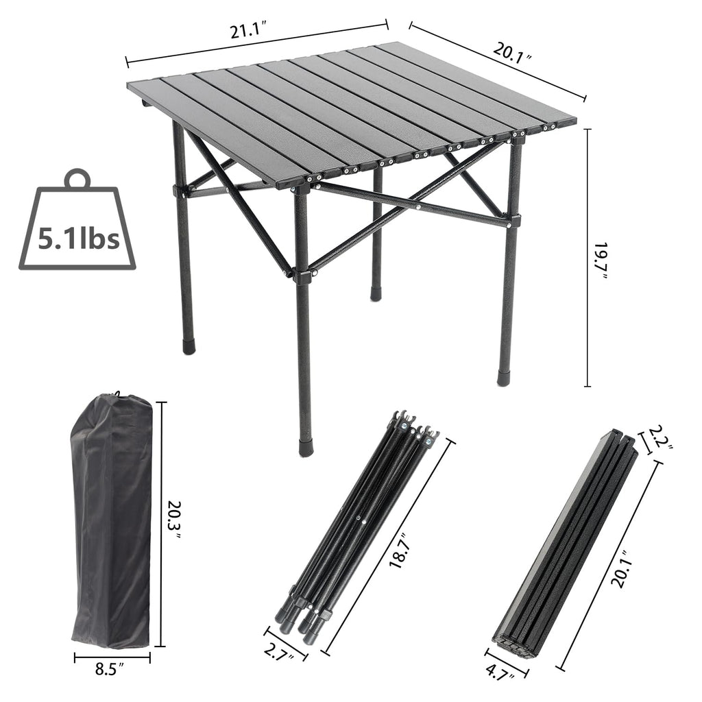 Portable Aluminum Folding Camping Table with Carry Bag P927