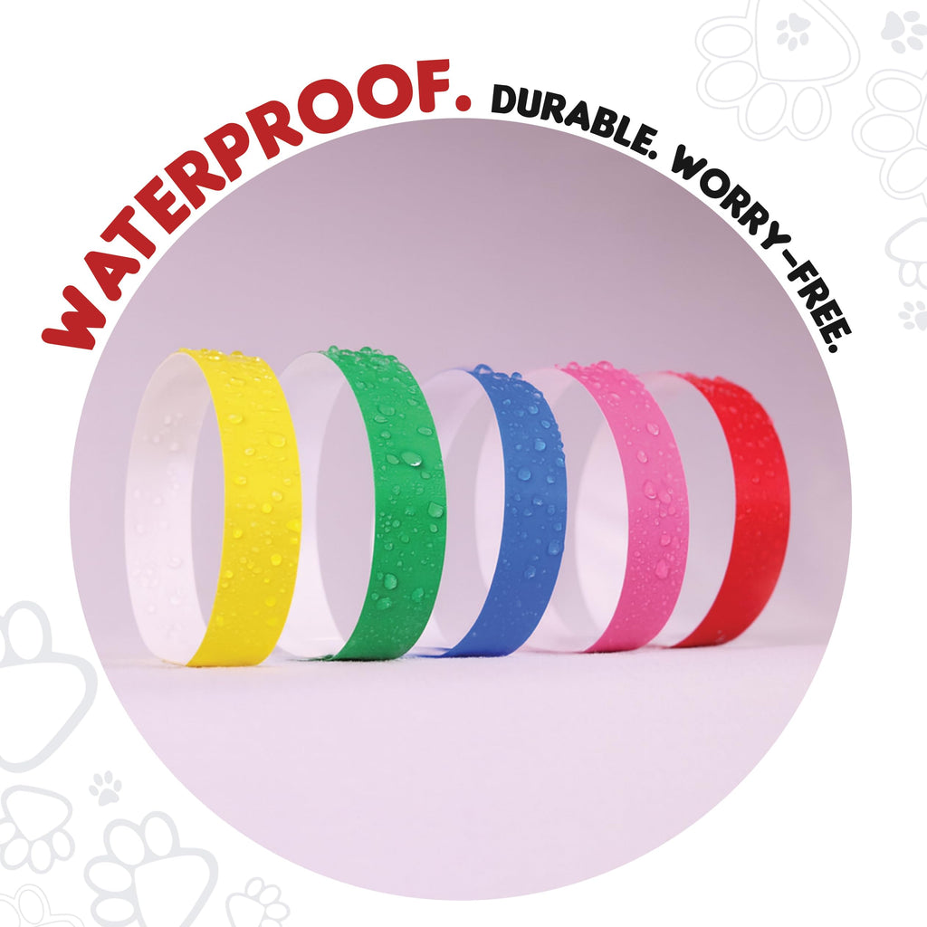10 Inch 500 Count Waterproof Writable Pet ID Collars W377