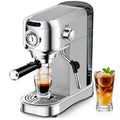20 Bar Compact Stainless Steel Espresso Machine with Milk Frother U5914