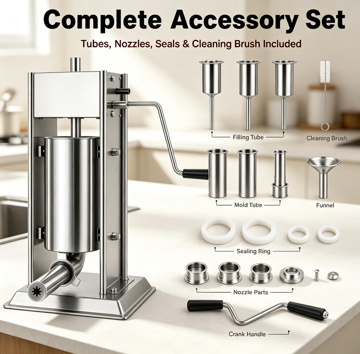3-in-1 Manual Sausage Stuffer 15LB Q8011