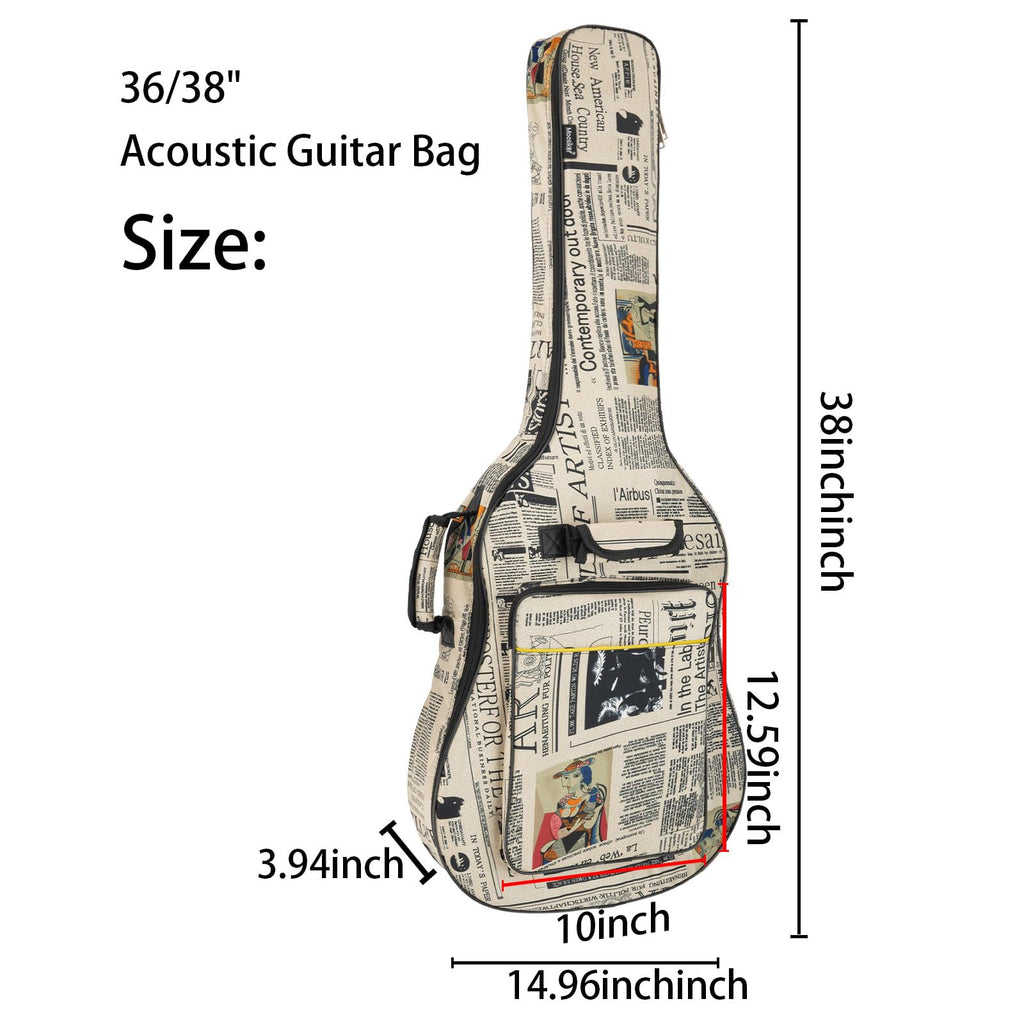 36/38 Inch Acoustic Guitar Gig Bag with 6mm Padding S9095
