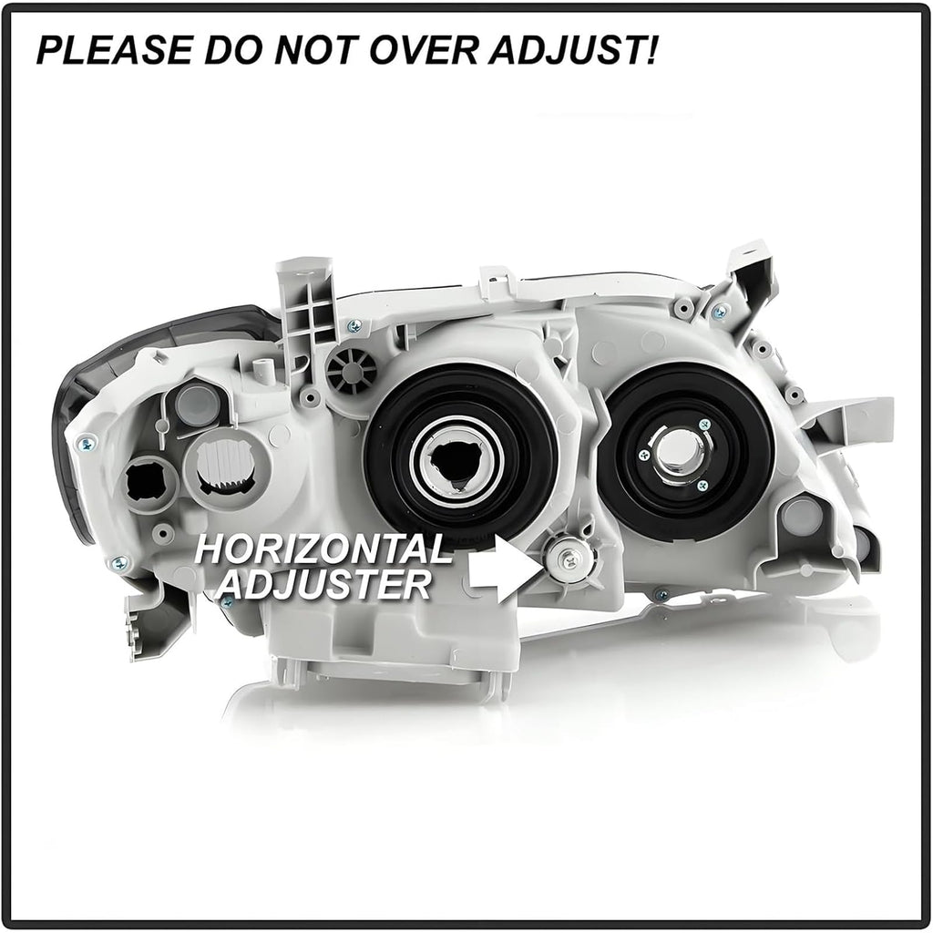 Headlights Assembly Pair Chrome Housing Amber Reflector L209915