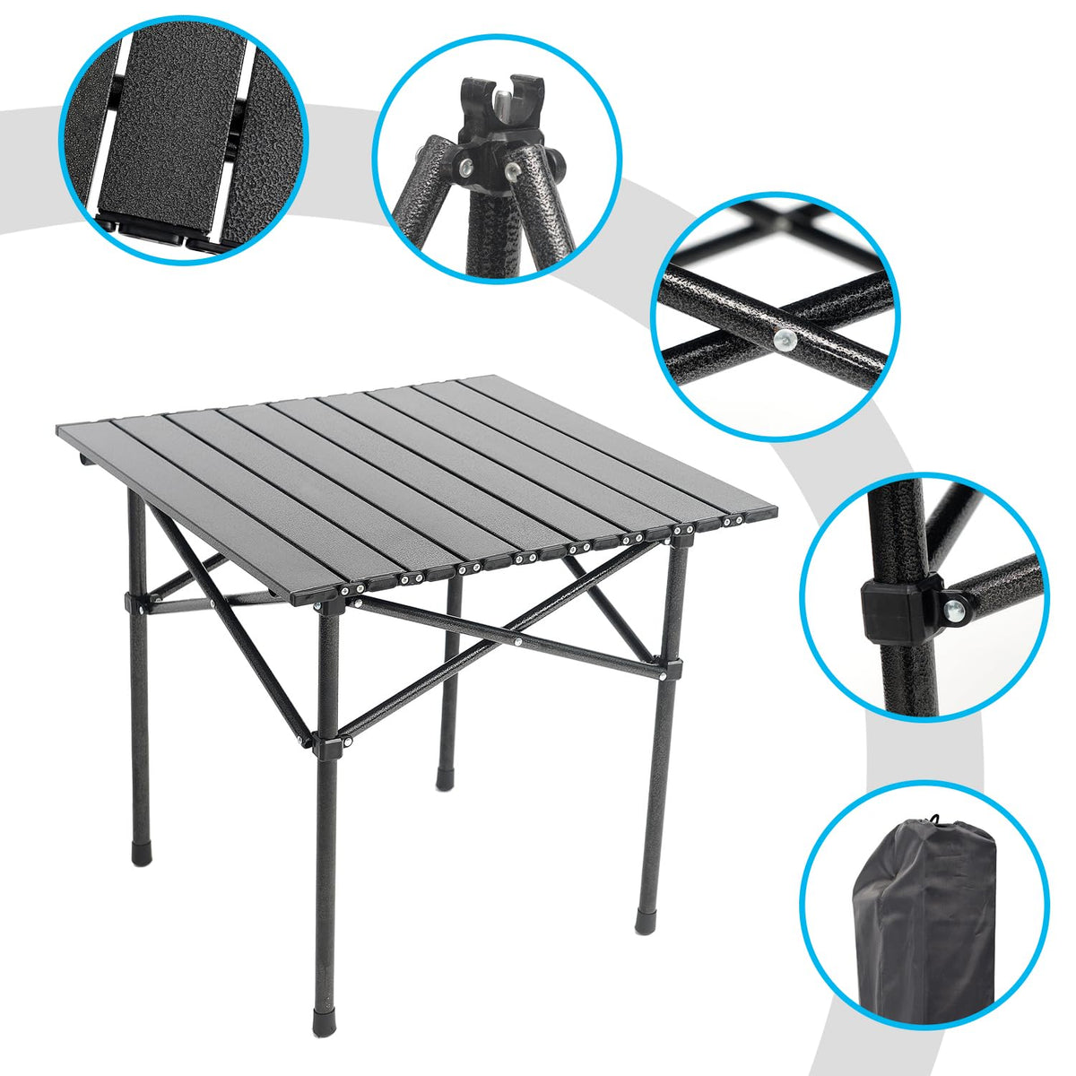 Portable Aluminum Folding Camping Table with Carry Bag P927