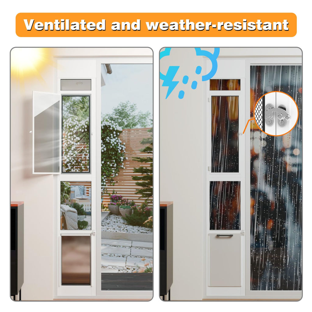 Adjustable Height Sliding Glass Door Dog Door F320771