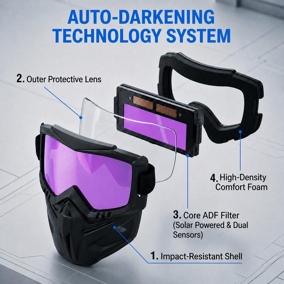 Auto-Darkening Welding Helmet L809