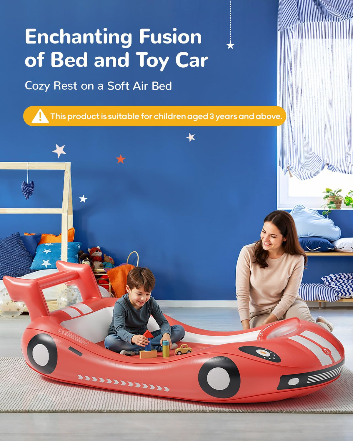 Inflatable Toddler Travel Bed with Electric Pump V92650