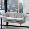 Light Grey Chenille 2-Seater Loveseat Sofa J94174
